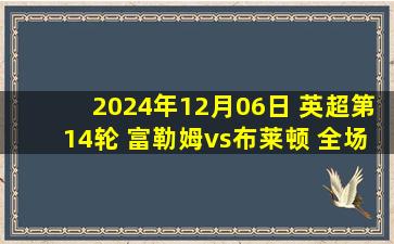 2024年12月06日 英超第14轮 富勒姆vs布莱顿 全场录像